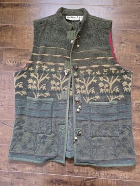 Flashback Green Patterned Men's Knit Vest